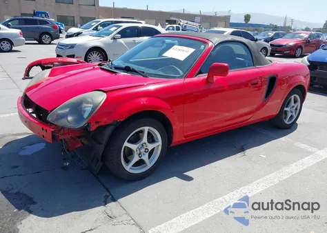 2000 Toyota Mr2 Spyder z USA, uszkodzony, nr VIN JTDFR3207Y0021485